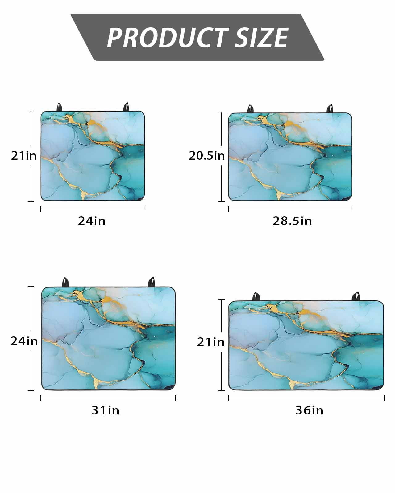 Stove Top Covers for Electric Stove, Teal Marble Glass Stovetop Cover Protector, Modern Ink Painting Luxury Modern Art Induction Cooktop Protector Oven Mat for Kitchen Countertop 24"x21"