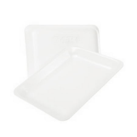 Yellow Foam Meat Tray - Cryovac 4PWCR, #4P White Foam Meat Trays, 500-Piece Bundle