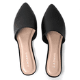 thumbnail image 5 of J. Adams Lennox Mules for Women - Black Vegan Leather Pointed Toe Slides, 5 of 6