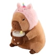 thumbnail image 2 of Juguete de carpincho, juguete de peluche de carpincho, decoración, muñeco de carpincho cómodo para niños y niñas Unicornio, 2 of 9