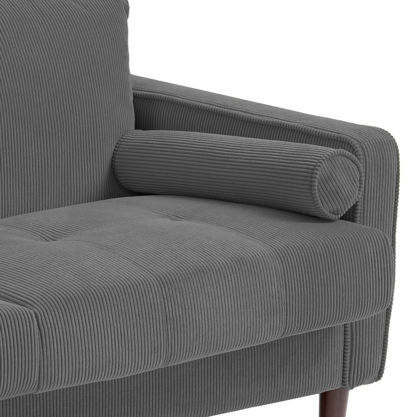 UIXE 62'' Loveseat Sofa for Living Room Indoor 2-seater Sofa Small Couch for Bedroom Office, Gray