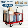 thumbnail image 5 of Platform Truck Cart with Cage,6-in-1 Multi-Purpose Flatbed Cart with 4 Wheels,Foldable Hand Truck,1800 Load Capacity,Heavy Duty Flat Bed Carts for Grocery, Laundry, Garage, Warehouse, 5 of 7