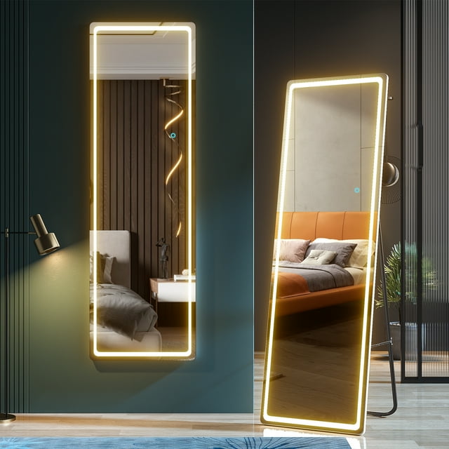 Lvifur 63"x20" LED Full Length Mirror, Large Bedroom Dressing Mirror