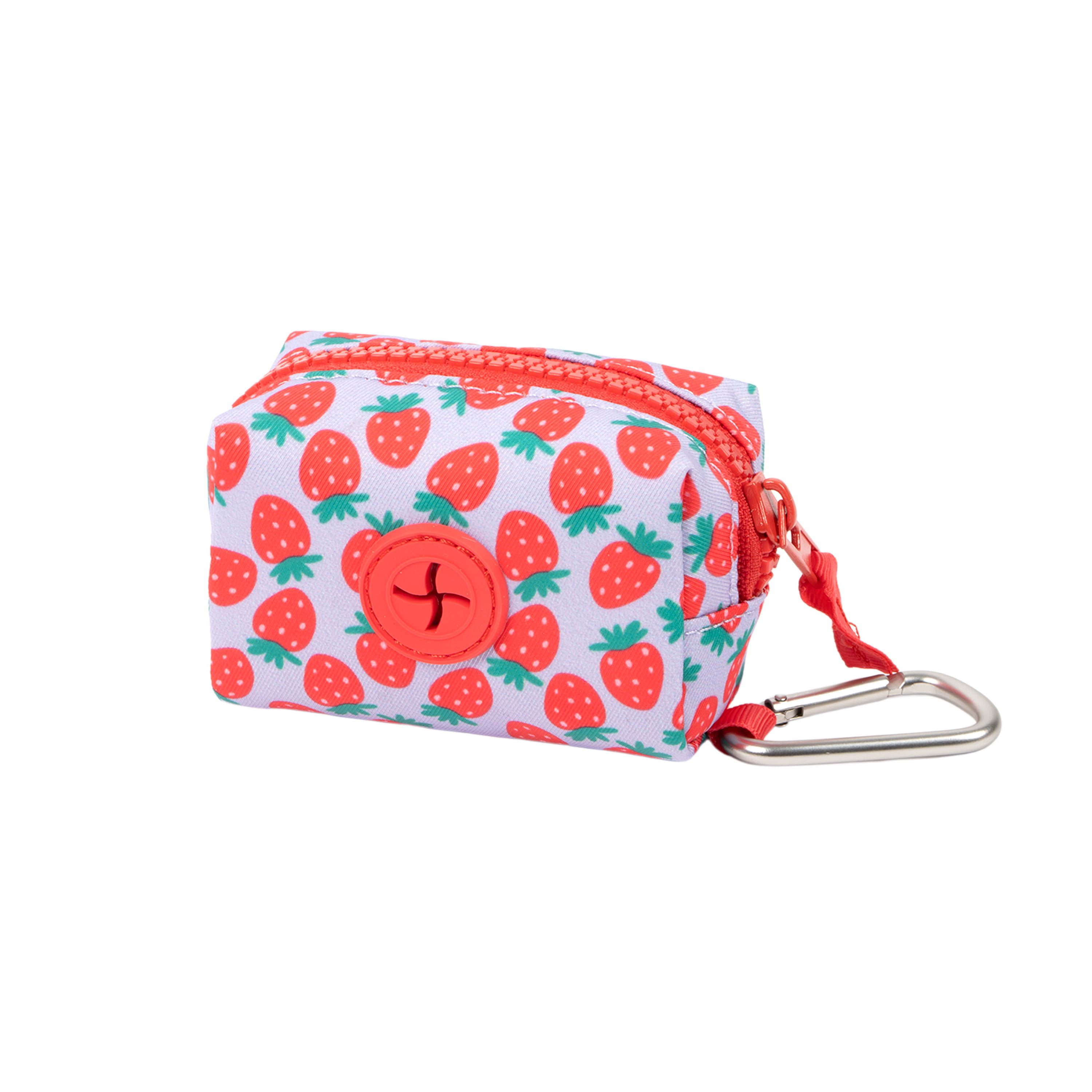 Oodles Purple Strawberry Print Dog Walking 3 Piece Set, Small