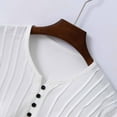 thumbnail image 4 of qucoqpe Men's Summer Linen Pullover Tops Trendy V Neck Pleated Front Loose Fit Long Sleeve Tee Shirts, 4 of 7