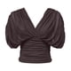 thumbnail image 5 of Tops Casuales Cuello en V Encaje Arriba Manga Corta Suéter Camisa Elegante Blusa de Verano, 5 of 7
