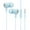 Blue, variant on Wired Earbuds In-Ear with Deep Bass Driver with Vent Clip Noise Isolating In-Ear Headset Lightweight Comfort White Harmonic Flow Series Unique Frost Version White