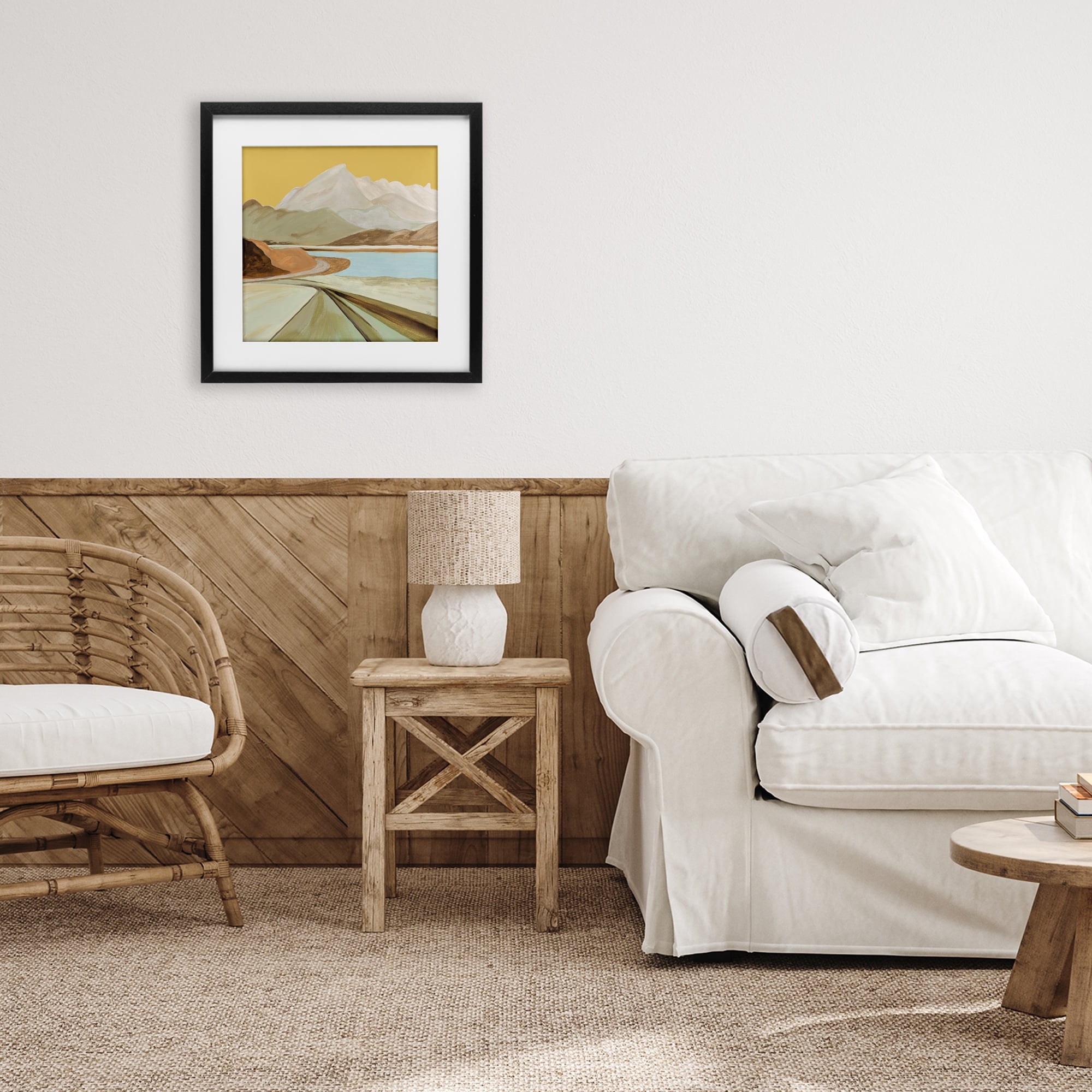 Stupell Industries Retorno Mountain Sunrise Black Framed Print Under Glass, design by Patricia Pinto