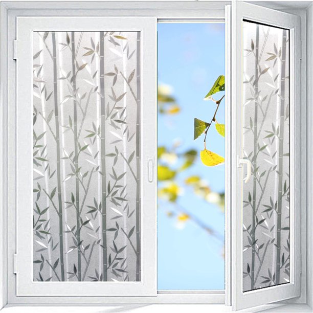 17 4 X 78 7 Inches Non Adhesive Front Sliding Door Glass Home Office Shower Privacy Window Covering Sun Reflect Static Cling Decorative Stained Com 17 4 X 78 7 Inches Non Adhesive Front, Sliding Door Window Tint