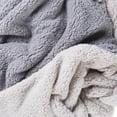 Muk Luks Double Sided Sherpa Throw Blanket, Taupe & Grey