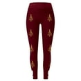 thumbnail image 4 of Gyexs Christmas Leggings for Women Fashion Cute Christmas Tree Prints Tights High Elastic Waisted Yoga Pants Winter Tights Z02 Wine & XXL, 4 of 4