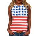 thumbnail image 5 of NSLGXD Plus Size Womens Tank Tops Stars and Stripes Print Patriotic Sleeveless Top Summer Casual Lightweight Graphic Tees S-5XL, 5 of 6