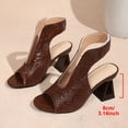 thumbnail image 4 of Caywon Women Heel Sandals Peep Toe Block Heel, Open Back Ladies Shoes Dressy, Comfortable Summer Evening Party, Sandalias Mujer, 4 of 9