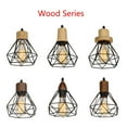 thumbnail image 7 of KAYYELAMP H-type Track Pendant Light Black Metal Cage Shade Wood Base E26 Connection Adjusted Cord Track Pendant Light for Inclined Position Roof Room(No Bulb, Track), 7 of 7