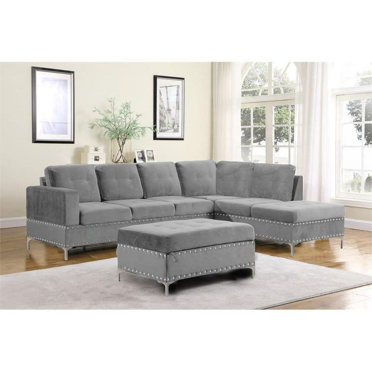 Esprit Fabric Chaise Sofa Bed With Storage Matttroy