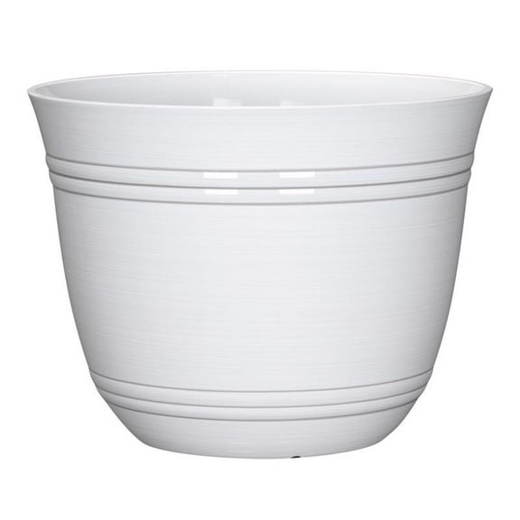 L&G Solutions 7028267 11 x 14.5 in. Polyresin Galileo Planter, White