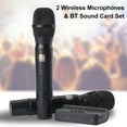 thumbnail image 3 of Micrófono Inalámbrico UHF Profesional con Tarjeta de Sonido Bluetooth - Alcance de 80m, Ideal para Karaoke, Fiestas y Eventos - Color Negro, 3 of 6