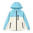 thumbnail image 6 of StSilkitty Full Zip Windbreaker Jacket for Boys Girls Color Block Long Sleeve Waterproof Hoodies with Pockets, 6 of 7