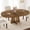Brown, variant on Extendable Round Dining Table, 47"-63" Adjustable Dinner Table for 4-8,Farmhouse Kitchen Table for Dining Room Living Room