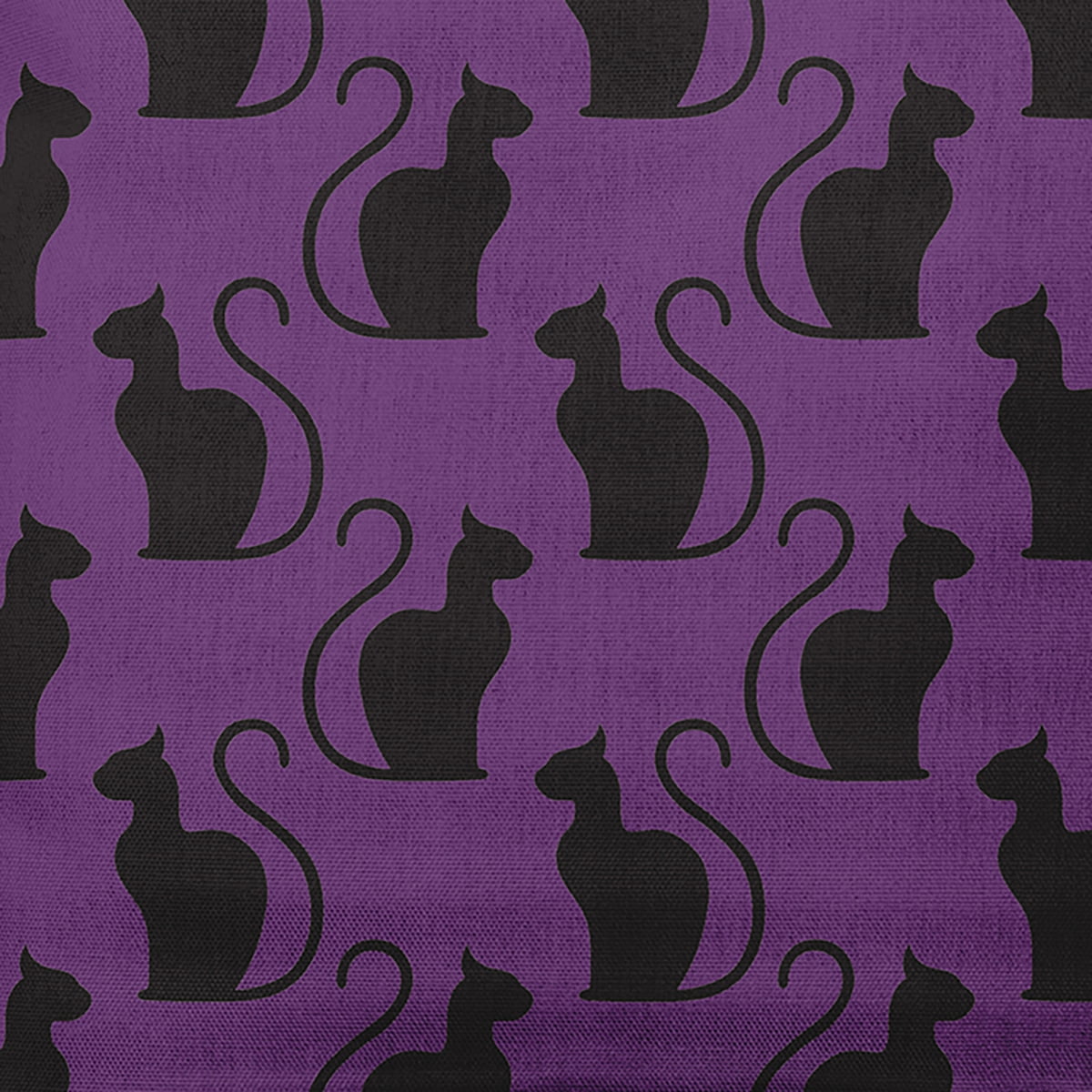 Simply Daisy 16" x 16" Spooky Cats Indoor/Outdoor Polyester Throw Pillow, Amethyst