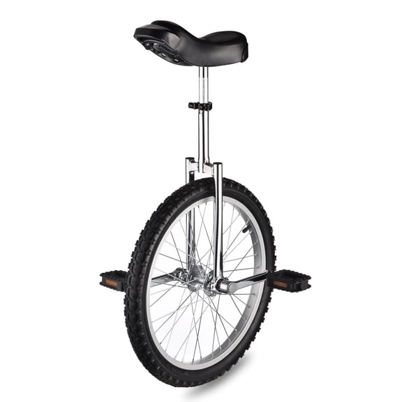 Yescom 20 In Wheel Outdoor Unicycle Leakproof Butyl Tire Circus Bike Balance Training for Adults Teenagers Kids, Silver