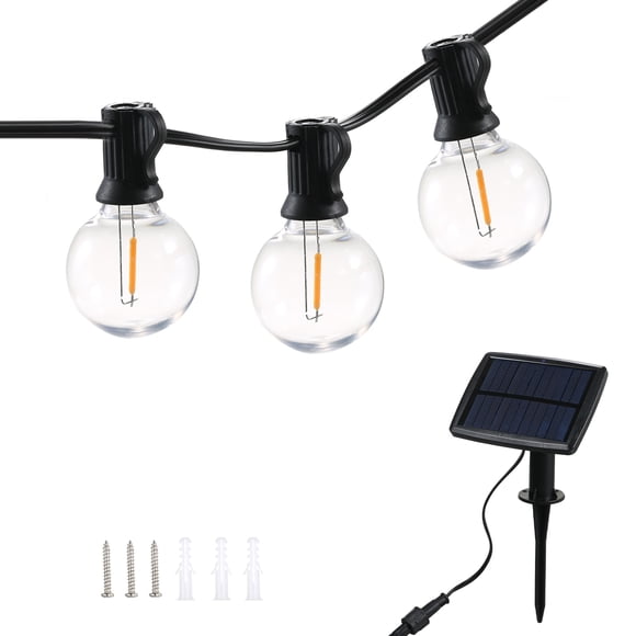 Shineslay Solar Powered Operated G40 Globe Fairy String Light Outdoor Hanging Lamp