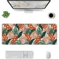 thumbnail image 2 of Large Mouse Pad Design with Tropical Botanical Extended Gaming Mousepad Table Mat with Stitched Edge Fun and Vibrant Gift for Women Tropical Jungle Leaf Pattern (31.5"x11.8"), 2 of 6