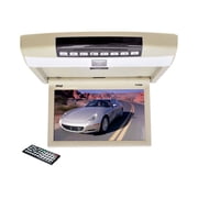Pyle - 9.4'' Flip Roof Mount Monitor & DVD Player with Wireless FM Modulator, IR Transmitter, USB Flash & SD Card Compatible