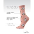thumbnail image 3 of MeMoi Rabbits Bamboo Blend Crew Socks - Womens - Female, 9-11, Coral Almond, 3 of 7