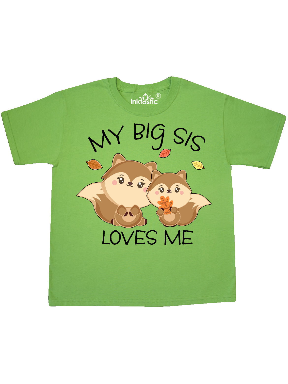 My Big Sis Loves Me With Cute Squirrels In Autumn Youth T Shirt