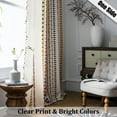 thumbnail image 2 of Vireellx Boho Semi Blackout Curtains, Colorful Stripes with Tassel Decorative Window Treatments, 1 Panel Rod Pocket Drapes for Living Rest Room, 2 of 8