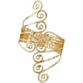 thumbnail image 2 of Boho Spiral Upper Arm Bracelet Cuff Bangle for Women Gold Silver Angel Wings Bohemian Open Upper Arm Bangle Bracelet Adjustable Armband Jewelry, 2 of 4