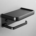 MOGFCT Self Adhesive Toilet Paper Holder with Phone Shelf Tissue Roll