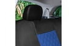 FH Group Ultra Modern Quilted Leatherette Car Seat Covers, Universal Fit Blue Full Set with Air Freshener