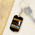 thumbnail image 6 of Caution Mining in Progress Crypto Stainless Steel or 18k Gold Premium Swivel Dog Tag Keychain, 6 of 16