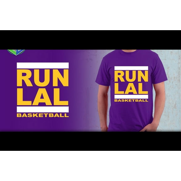 Los Angeles Basketball 'RUN LAL' T-shirt M