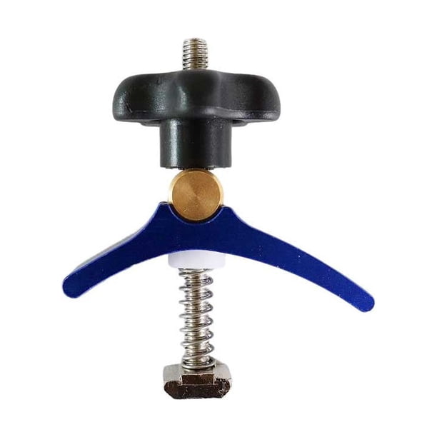 Kenally Abrazadera de riel en T, profesional, antioxidante, resistente, Color sólido, carpintería, carpintero, placa de prensa, accesorios de Accesorios para bloques patrón Talla 20 Azul