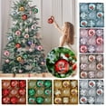 thumbnail image 6 of Clearance!3.15 Inch/80mm Balls for Christmas Tree - Glitter Shatterproof Christmas Balls Set, 9 Pcs Plastic Hanging Pearl Decoration Balls for Xmas Wedding Holiday Party Decor (Pink), 6 of 9