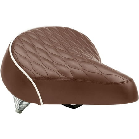 Schwinn Quilted Spring Bike Seat, Brown (Best Bicycle Seat For Women)