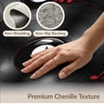 thumbnail image 6 of ODIKA 4'x6' Washable Area Rug Stain Resistant, Low Pile, Easy Care Vinyl Record Disc Eight Grunge Round Movie Blanket Music Note Refined Structured for Dorm Room, Small Living, 6 of 7