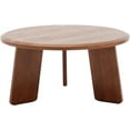 thumbnail image 7 of chairus 32'' Round Coffee Table Solid Wood Side Table Cute Circle End Table for Living Room, Home Decor, Balcony, Walnut, 7 of 7