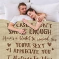 thumbnail image 6 of Anniversary Wedding Gifts for Him Her - I Love You More Soft Fleece Throw Blanket 60x80 in - Couple Gifts for Girlfriend Boyfriend, Wife Husband Birthday Gift Ideas, Love Blanket, 6 of 7