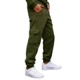 thumbnail image 6 of Basysin Men Jogger Cargo Pants Elastic Stretch With Pocket Casual Sweatpants Relaxed Fit Daily Workout Lounge Trousers Men, 6 of 6