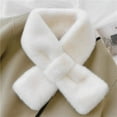 thumbnail image 2 of WonderWiz Women Collar Scarf Winter Faux Fur Scarves for Women Cold Weather Lady Neck Warmer White One Size, 2 of 4