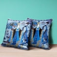 thumbnail image 4 of Three Women Indoor/Outdoor Pillow with Removable Cover in Blue Beige Red26x26, 4 of 5