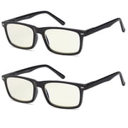 ALTEC VISION SuperPak 2 Pack Computer and Gaming Glasses for Monitor Screen Eye Strain Relief Anti Glare and Non Reflective Blue Ray Blockers for Home and Office - 1.75x