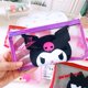 thumbnail image 3 of Sanrio-estuche de lápices de dibujos animados para mujer, bolsa de lápices de rejilla de Pvc para estudiante, bolsas de almacenamiento de maquillaje deportivas para mujer, bolsa de papelería de Anime, 3 of 4