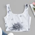 thumbnail image 2 of Lindreshi Crop Tops for Women Women Ladies Tie-dye Print Sleeveless Blouse Pullover Vest Tank Crop Tops Shirts, 2 of 6