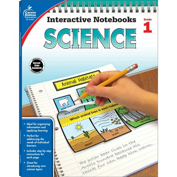 Carson Dellosa Interactive Notebooks: Science Resource Book (96 pages) Grade 1