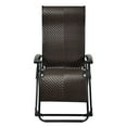 thumbnail image 6 of Gymax Patio Rattan Zero Gravity Lounge Chair Folding Recliner Adjustable W/Headrest, 6 of 10